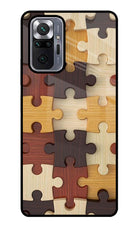 Wooden Puzzle Redmi Note 10 Pro Glass Case