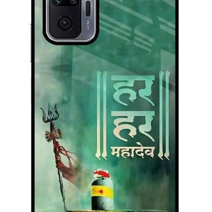Har Har Mahadev Shivling Redmi Note 10 Pro Glass Case