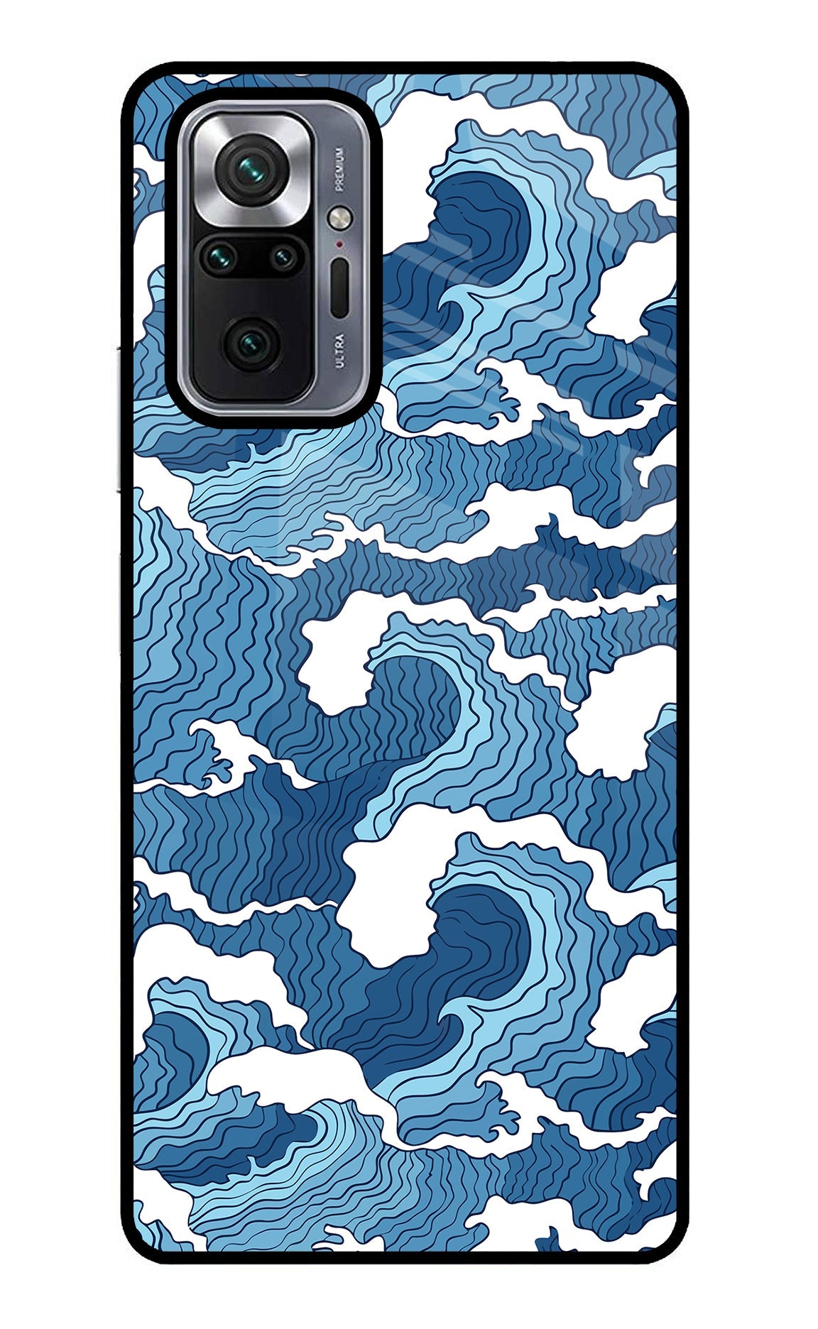 Blue Waves Redmi Note 10 Pro Glass Case