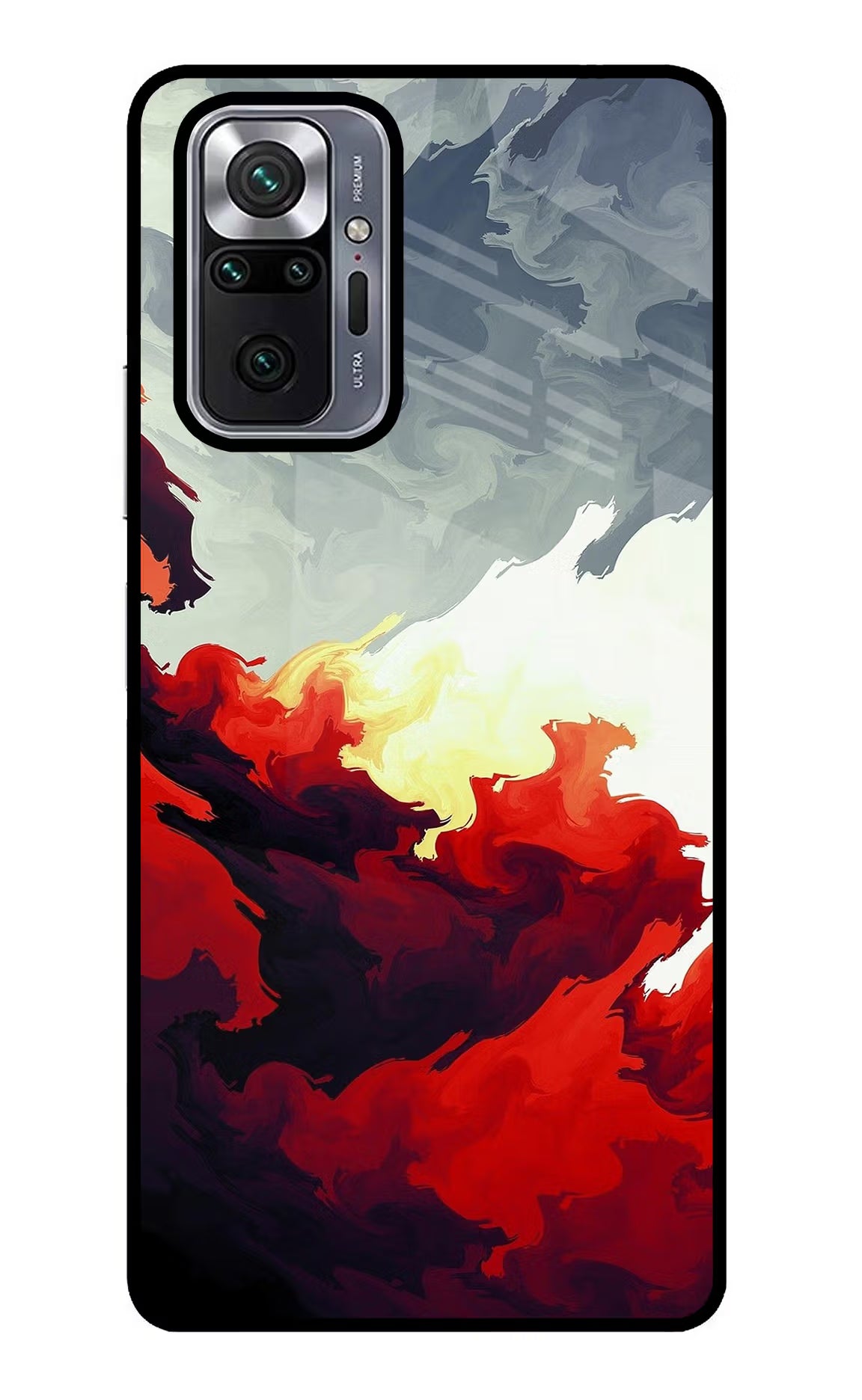 Fire Cloud Redmi Note 10 Pro Glass Case Back Cover by Casekaro