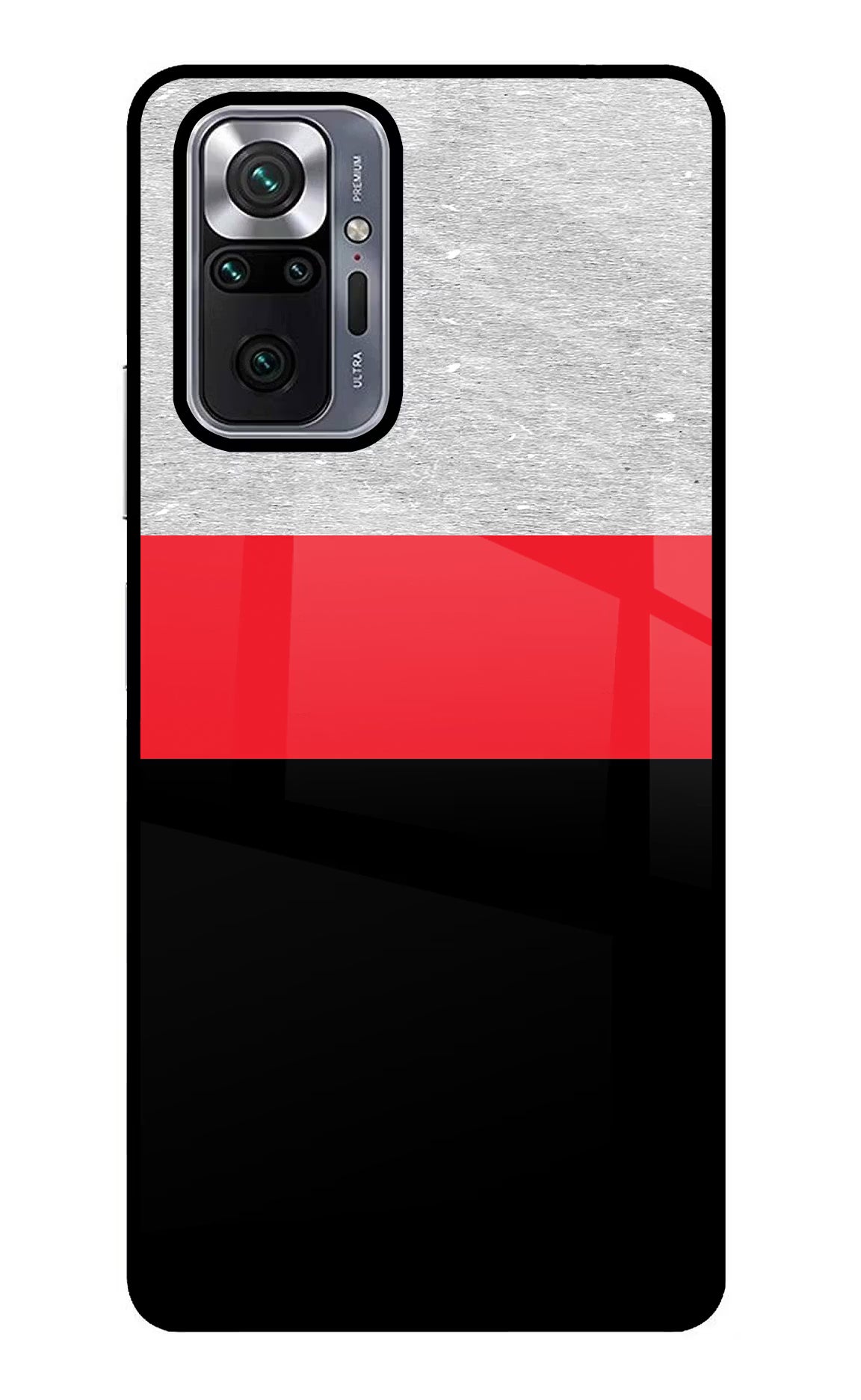 Tri Color Pattern Redmi Note 10 Pro Glass Case Back Cover by Casekaro