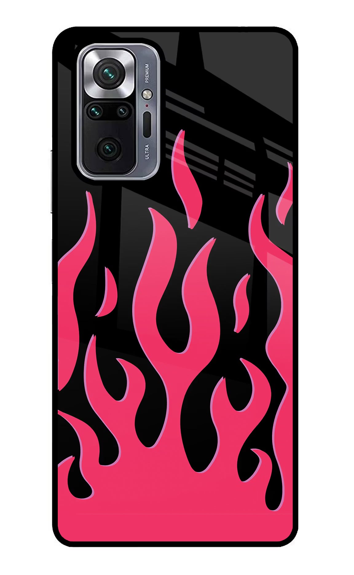 Fire Flames Redmi Note 10 Pro Glass Case Back Cover by Casekaro
