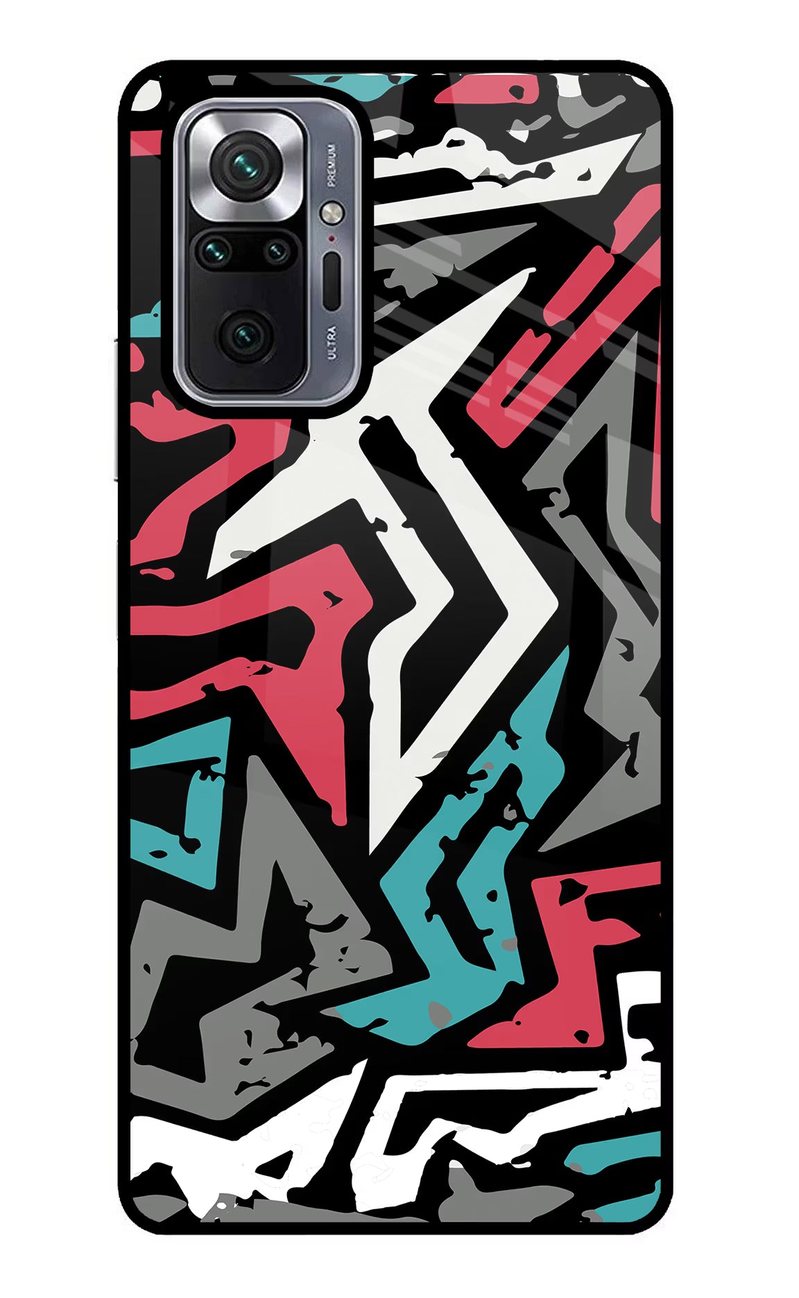 Geometric Graffiti Redmi Note 10 Pro Glass Case Back Cover by Casekaro