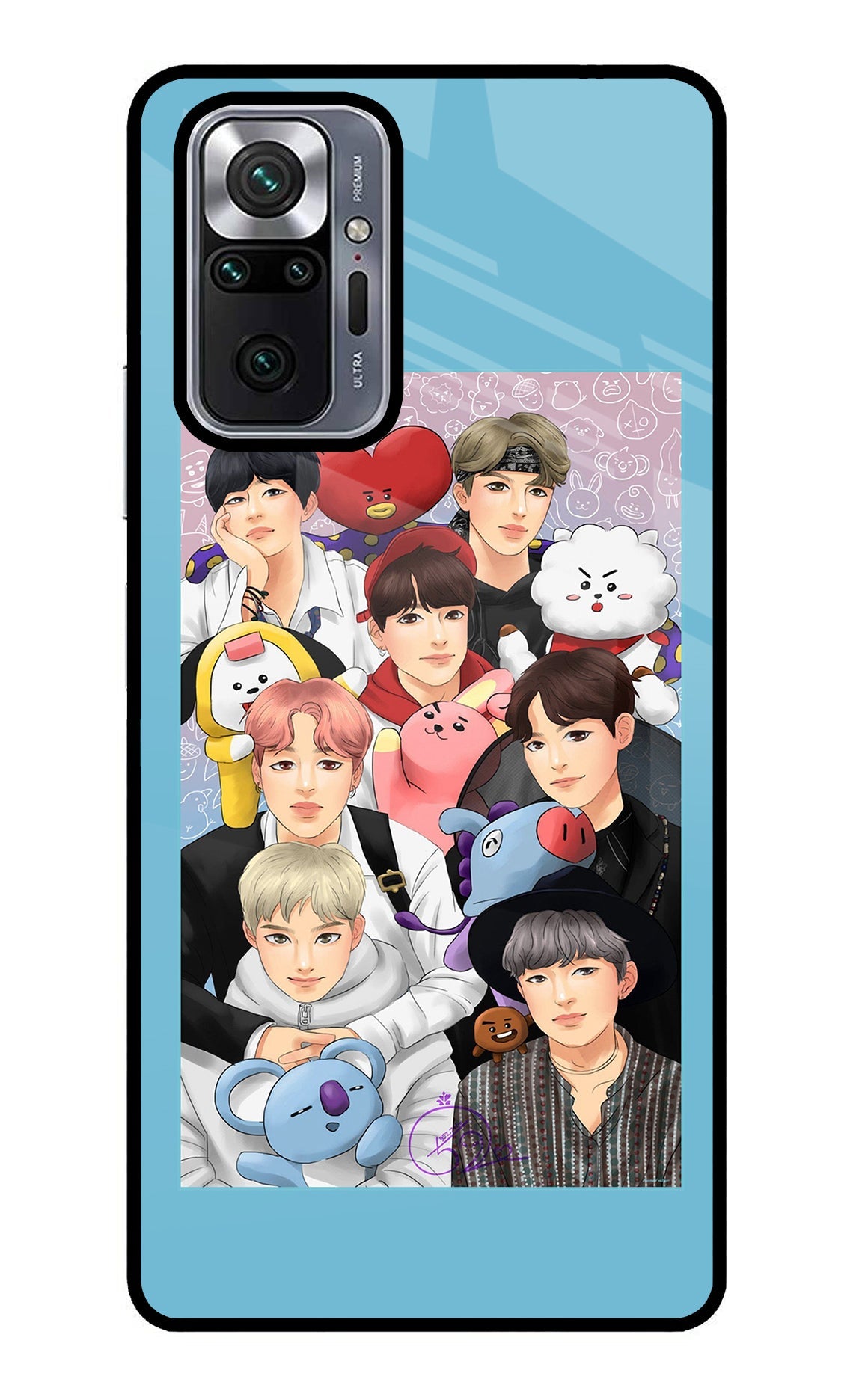 BTS with animals Redmi Note 10 Pro Glass Case