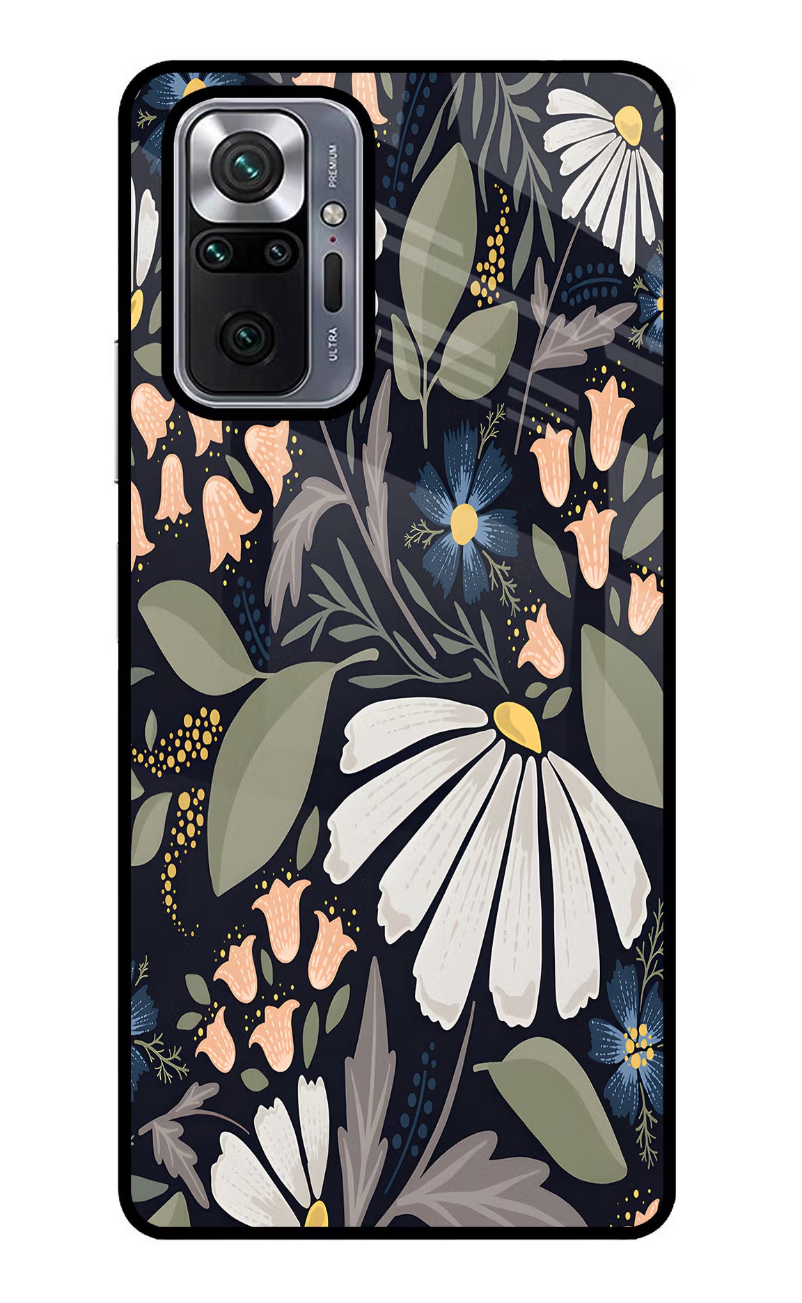 Flowers Art Redmi Note 10 Pro Glass Case Back Cover by Casekaro
