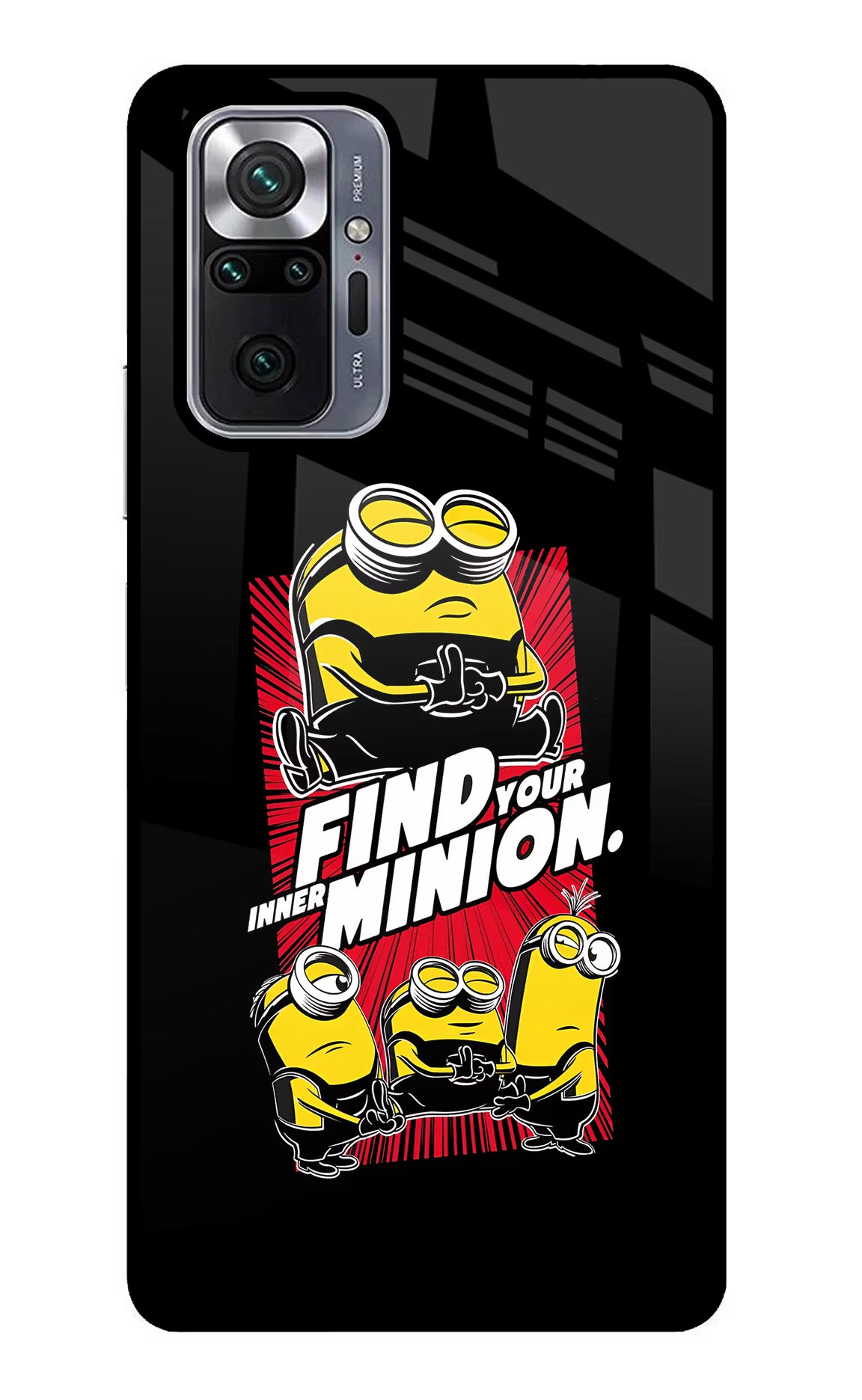 Find your inner Minion Redmi Note 10 Pro Glass Case Back Cover by Casekaro