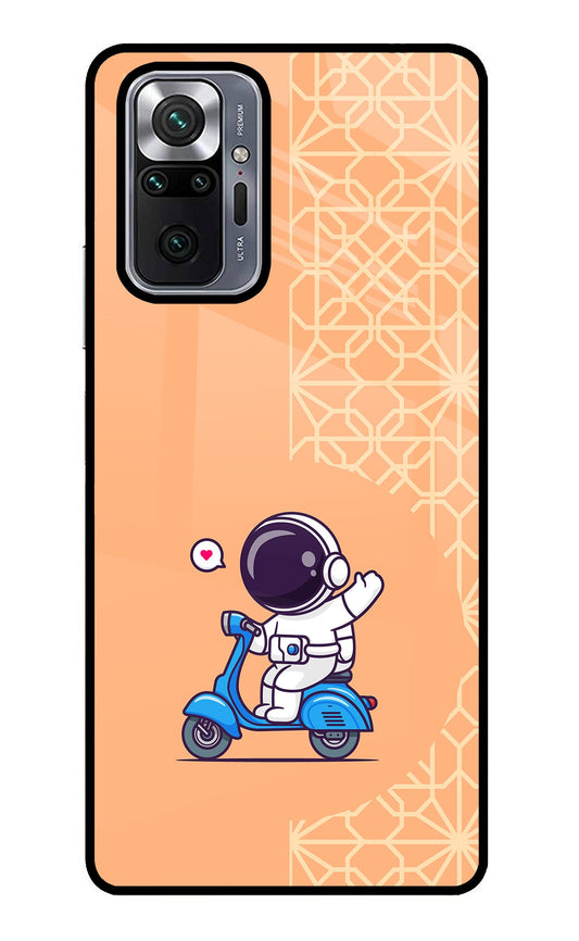 Cute Astronaut Riding Redmi Note 10 Pro Glass Case