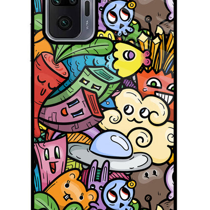 Veggie Doodle Redmi Note 10 Pro Glass Case