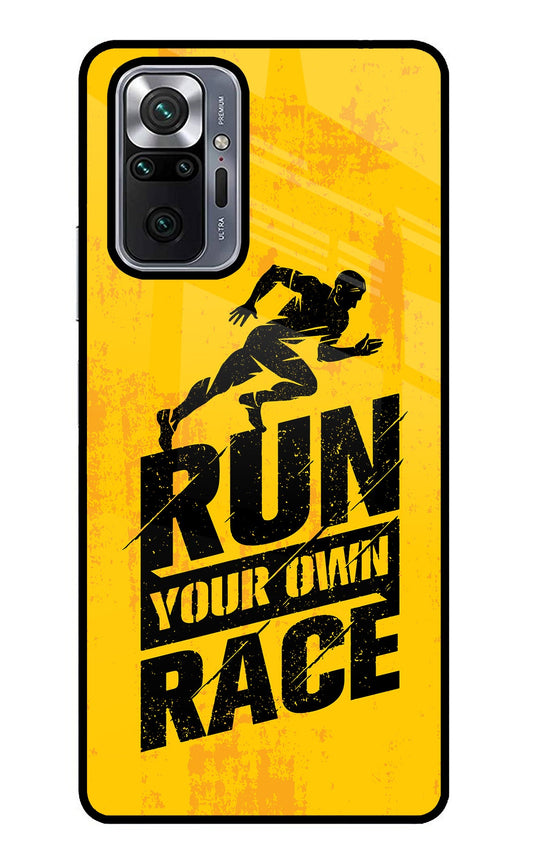 Run Your Own Race Redmi Note 10 Pro Glass Case