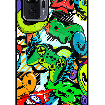 Game Doodle Redmi Note 10 Pro Glass Case