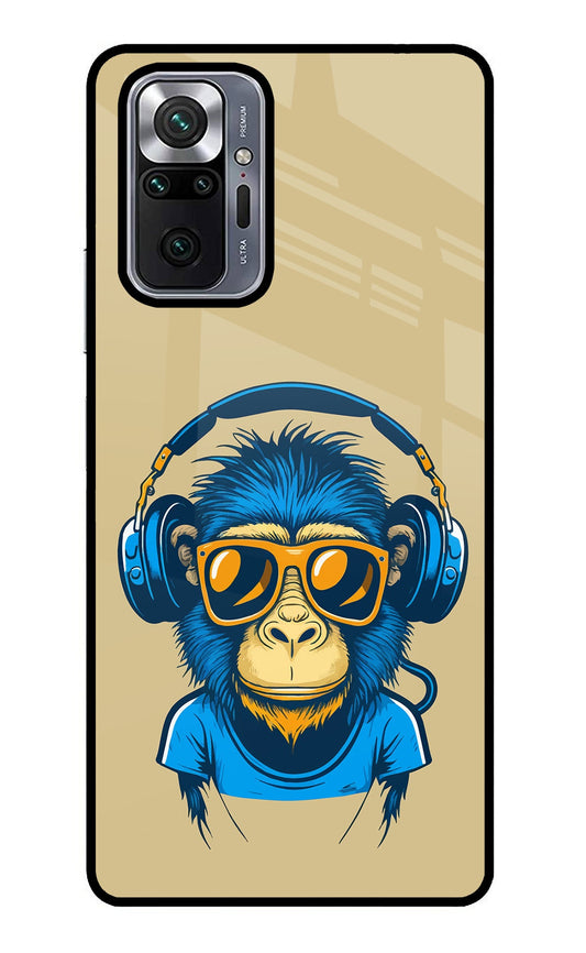 Monkey Headphone Redmi Note 10 Pro Glass Case