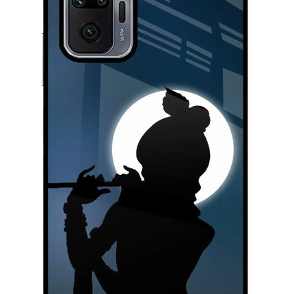 Shri Krishna Silhouette Redmi Note 10 Pro Glass Case