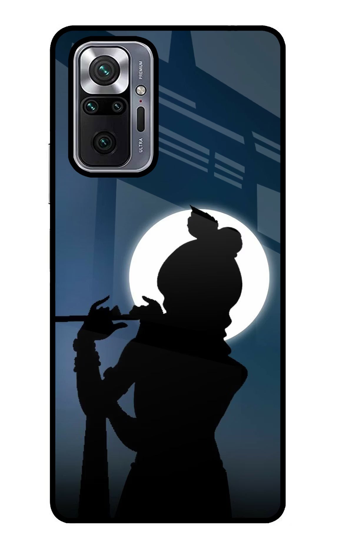 Shri Krishna Silhouette Redmi Note 10 Pro Glass Case Back Cover by Casekaro