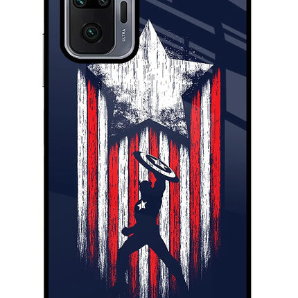 Captain America Marvel Art Redmi Note 10 Pro Glass Case