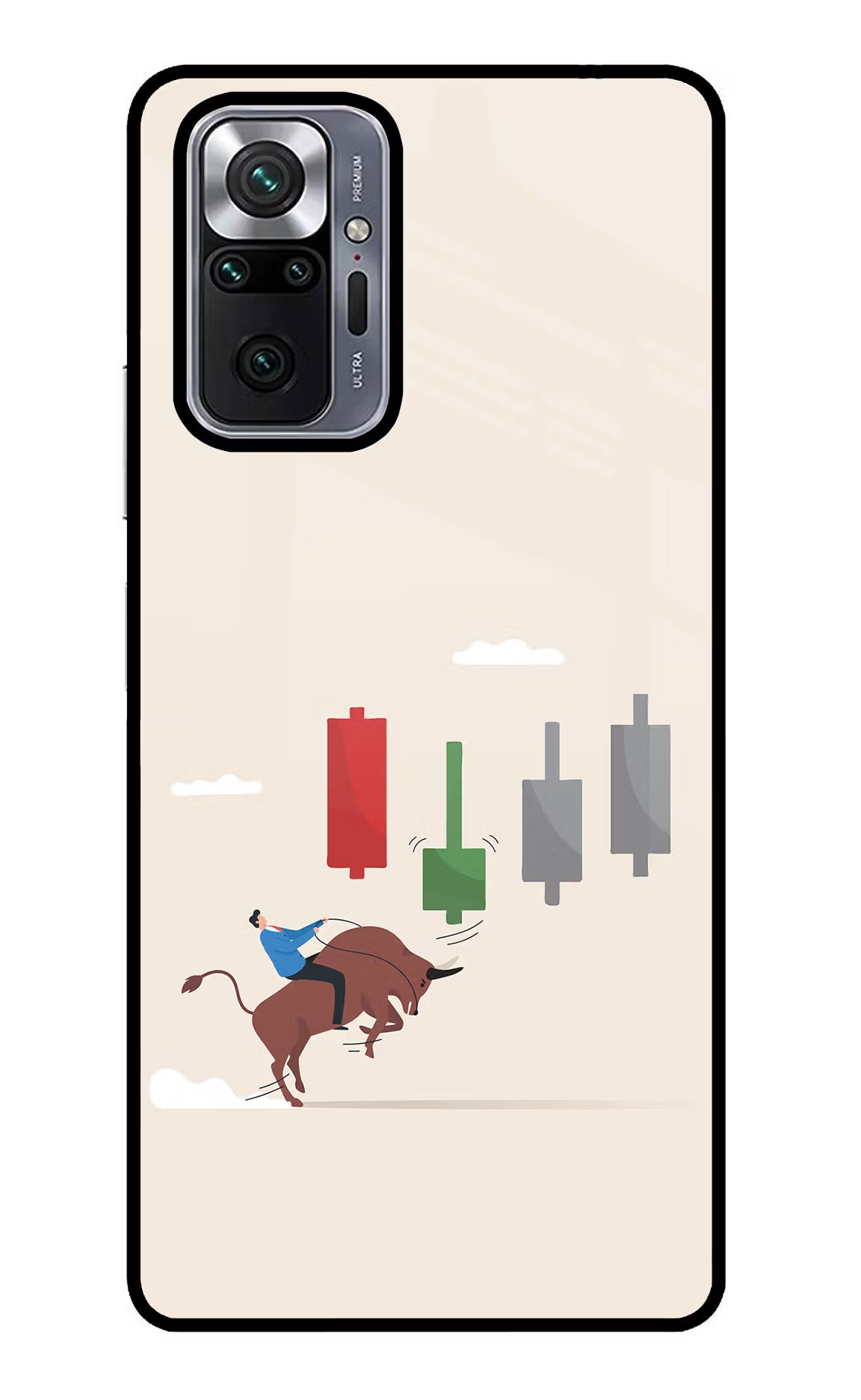 Bull Trading Momentum Redmi Note 10 Pro Glass Case Back Cover by Casekaro