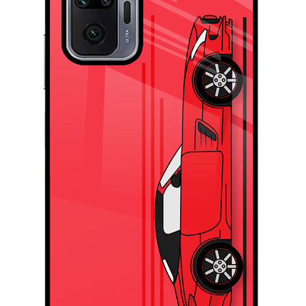 Red Velocity Redmi Note 10 Pro Glass Case