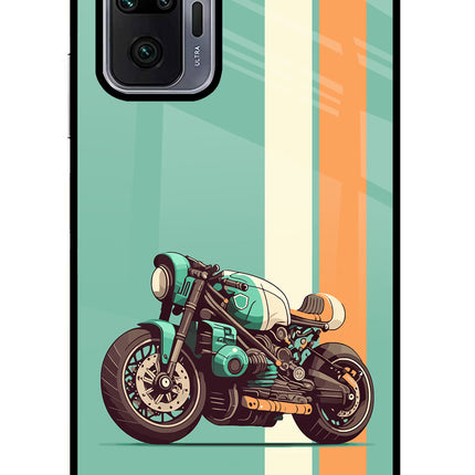 Striped Moto Drift Redmi Note 10 Pro Glass Case