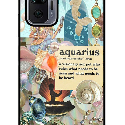 Aquarius Zodiac Redmi Note 10 Pro Glass Case