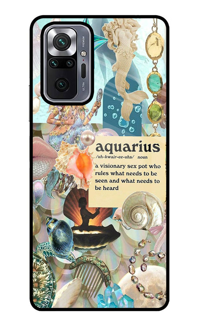 Aquarius Zodiac Redmi Note 10 Pro Glass Case