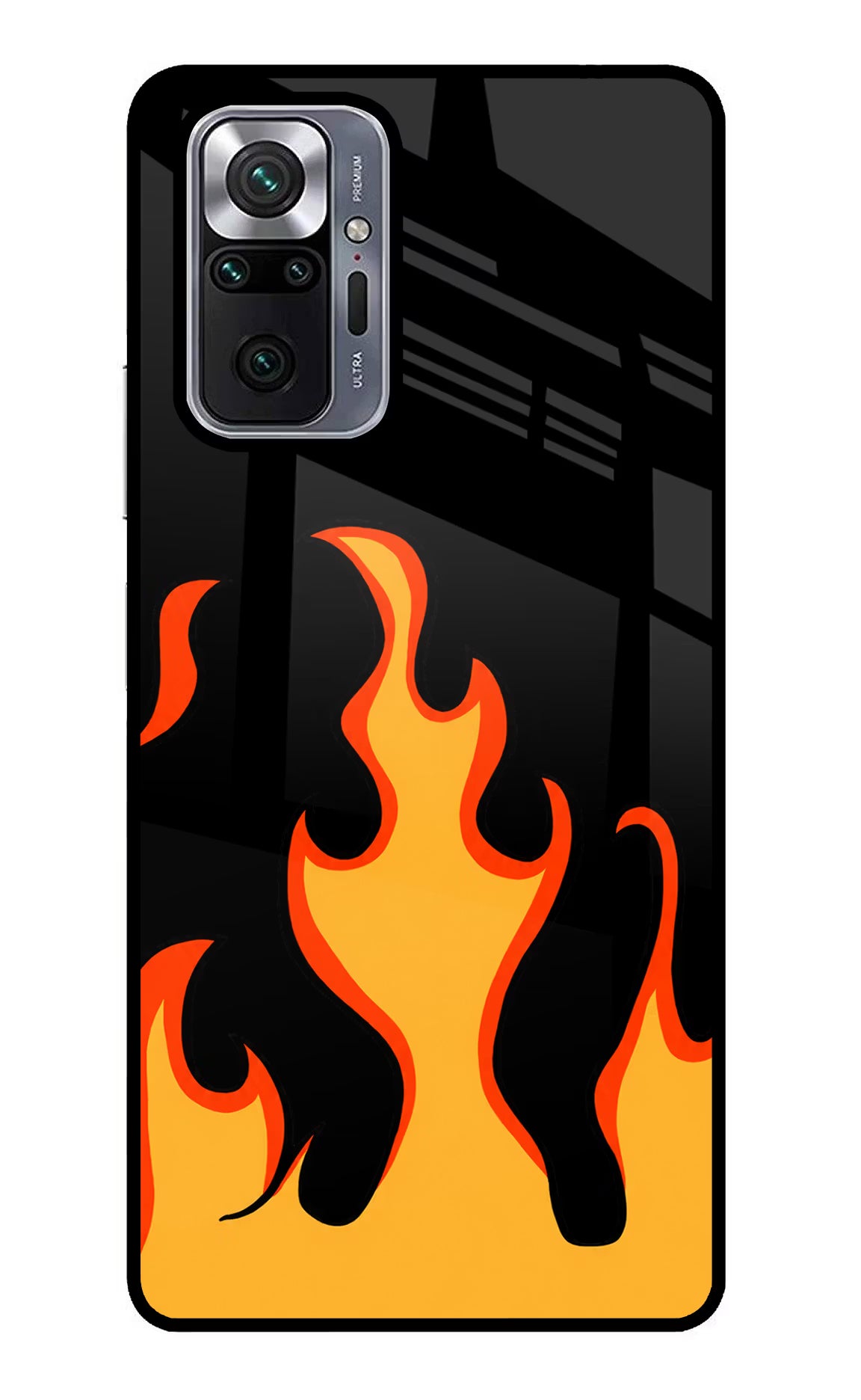 Fired Up – Black Redmi Note 10 Pro Glass Case