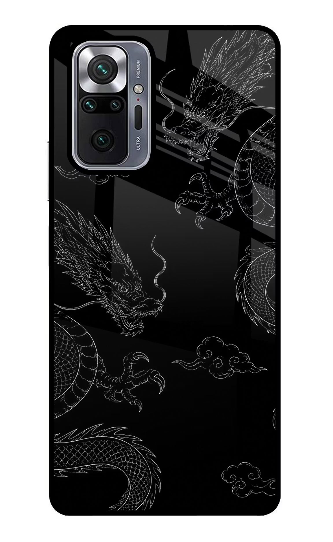 Twin Dragons Redmi Note 10 Pro Glass Case Back Cover by Casekaro