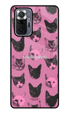 Pink Cats Redmi Note 10 Pro Glass Case
