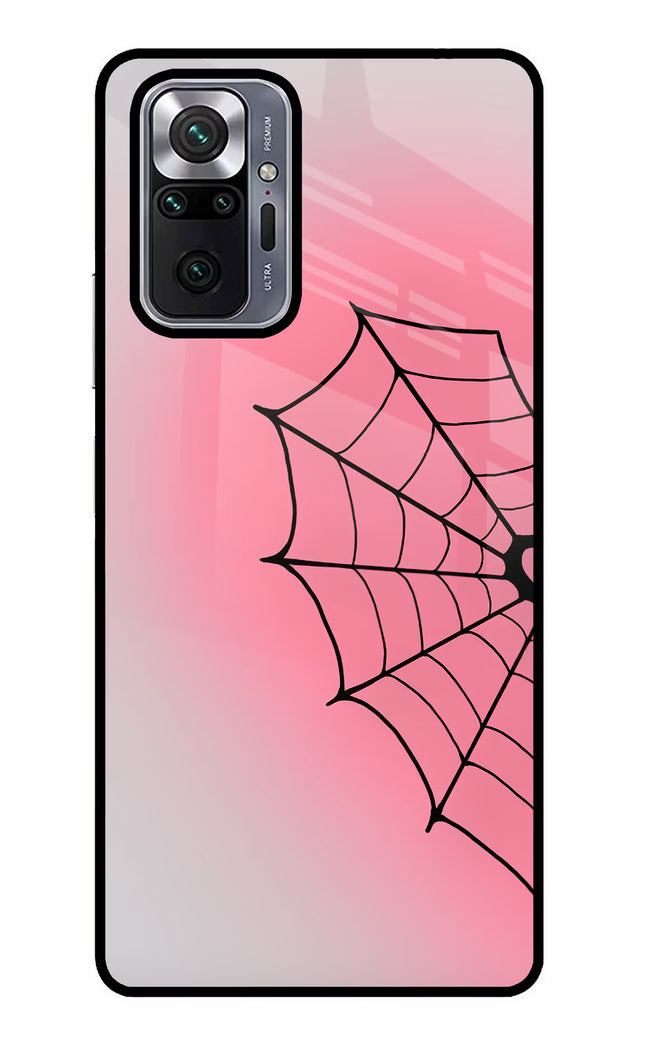 Pink Web Redmi Note 10 Pro Glass Case
