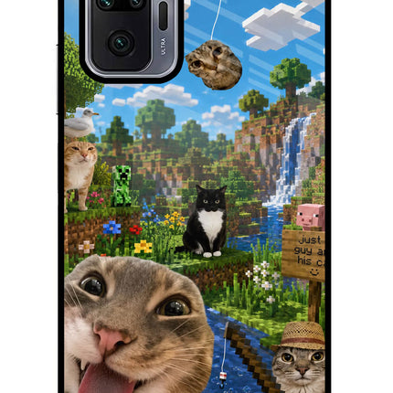 Minecraft Cat Chaos Redmi Note 10 Pro Glass Case