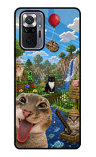 Minecraft Cat Chaos Redmi Note 10 Pro Glass Case