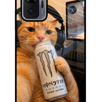 Gamer Cat Energy Redmi Note 10 Pro Glass Case