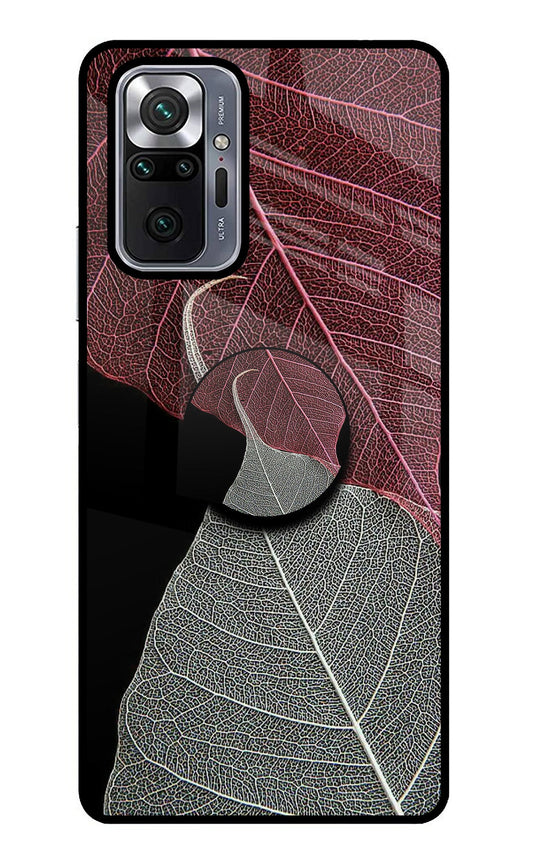 Leaf Pattern Redmi Note 10 Pro Glass Case