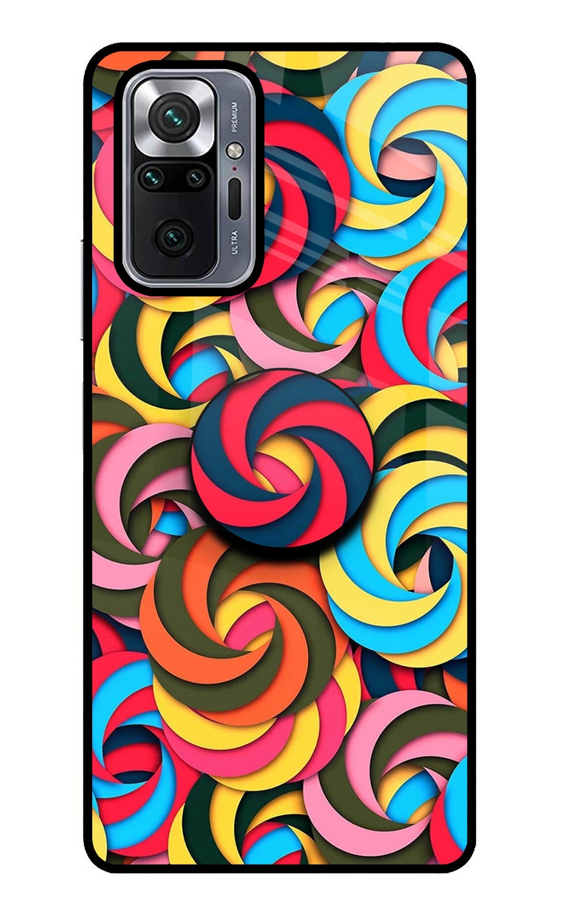 Spiral Pattern Redmi Note 10 Pro Glass Case