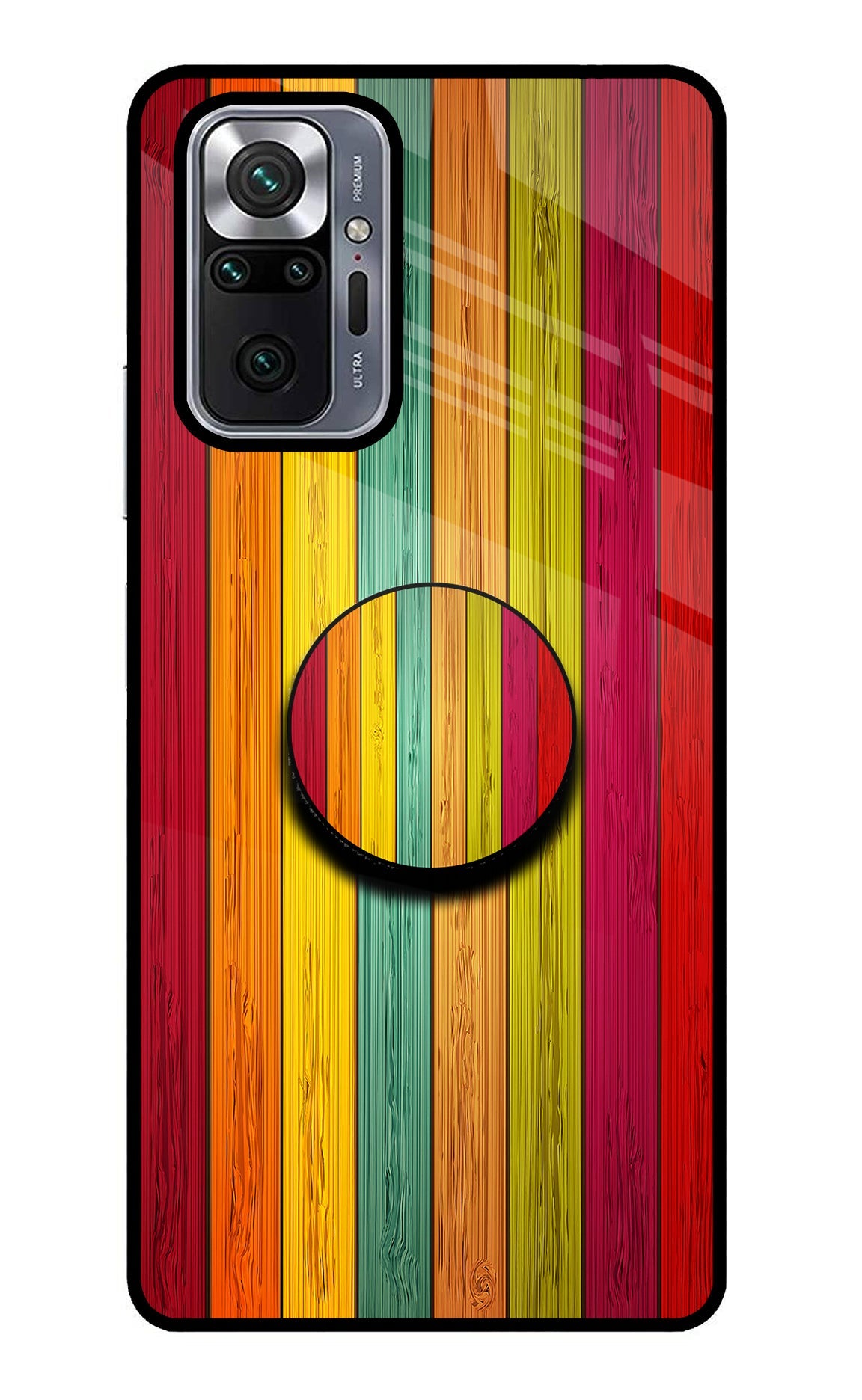 Multicolor Wooden Redmi Note 10 Pro Pop Case