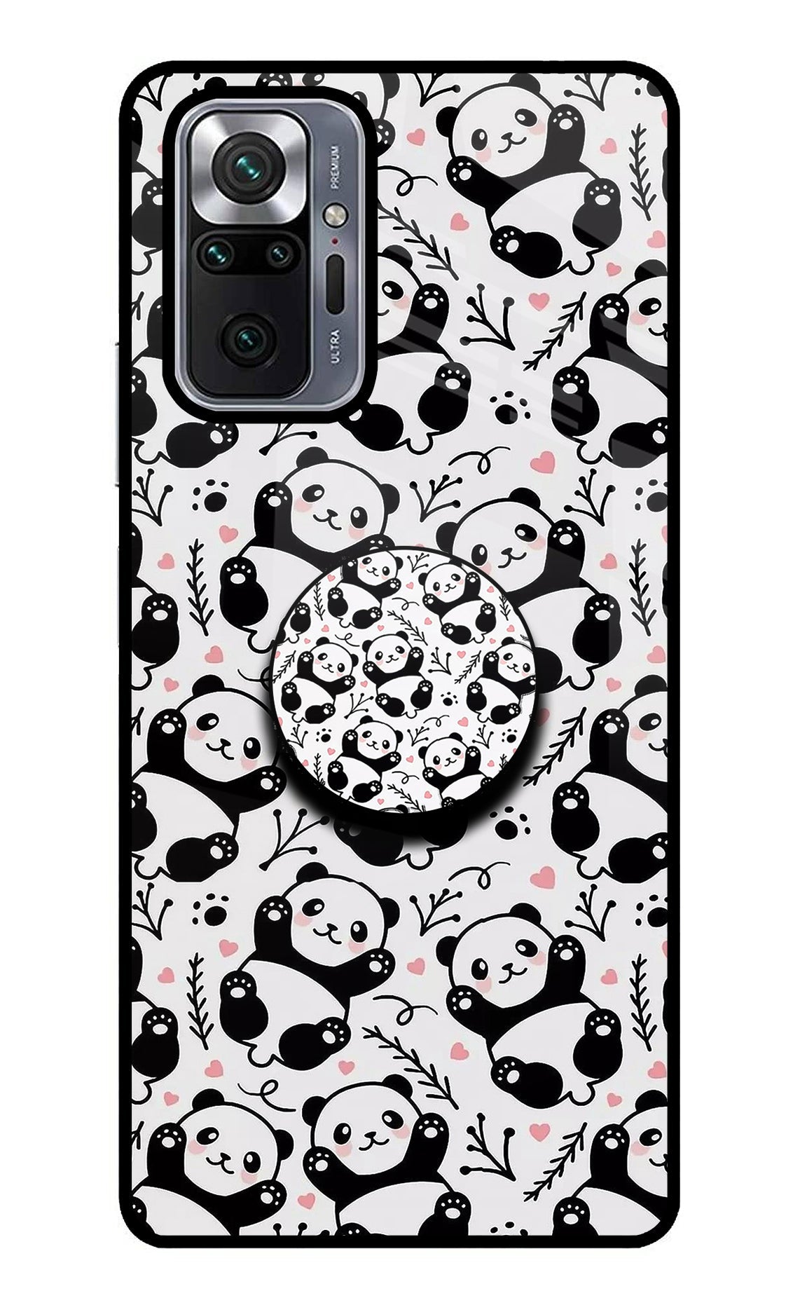 Cute Panda Redmi Note 10 Pro Glass Case