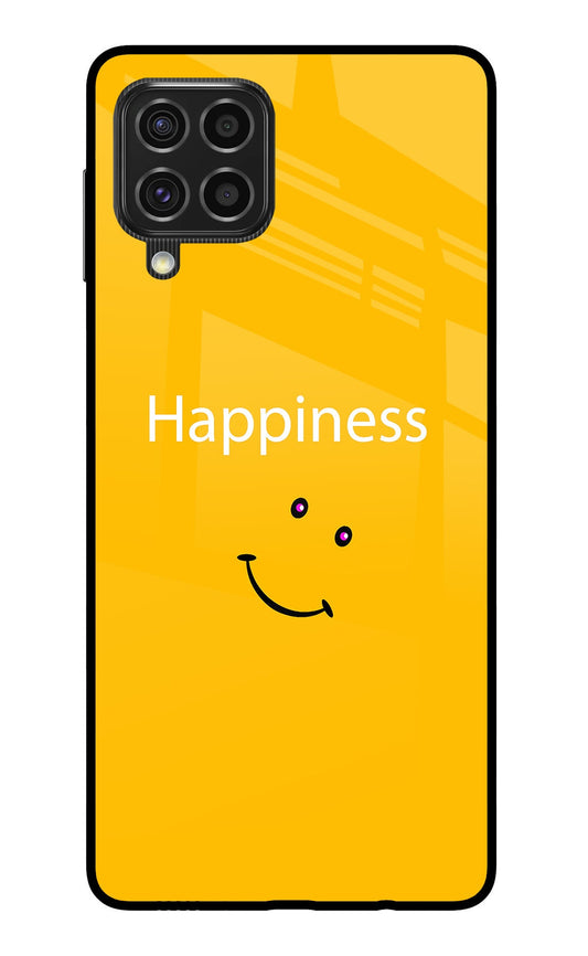 Happiness With Smiley Samsung F62 Glass Case