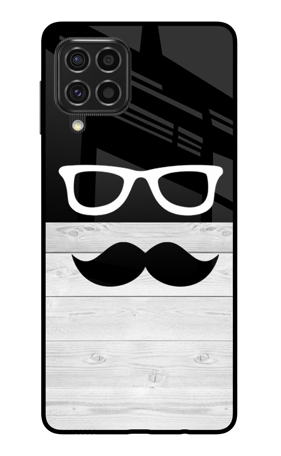 Mustache Samsung F62 Glass Case