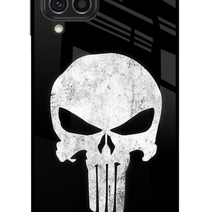 Punisher Skull Samsung F62 Glass Case Back Cover by Casekaro