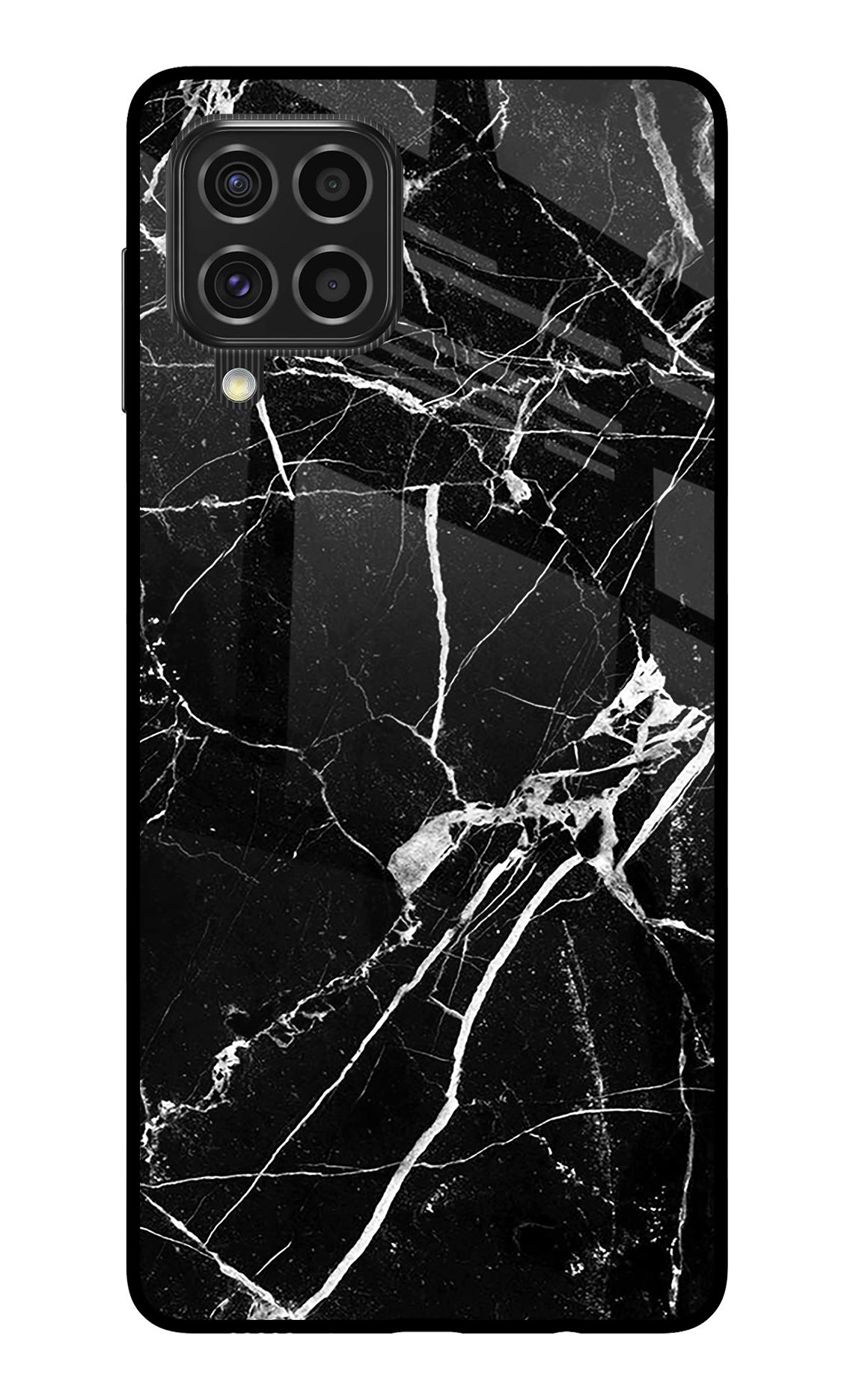 Black Marble Pattern Samsung F62 Back Cover