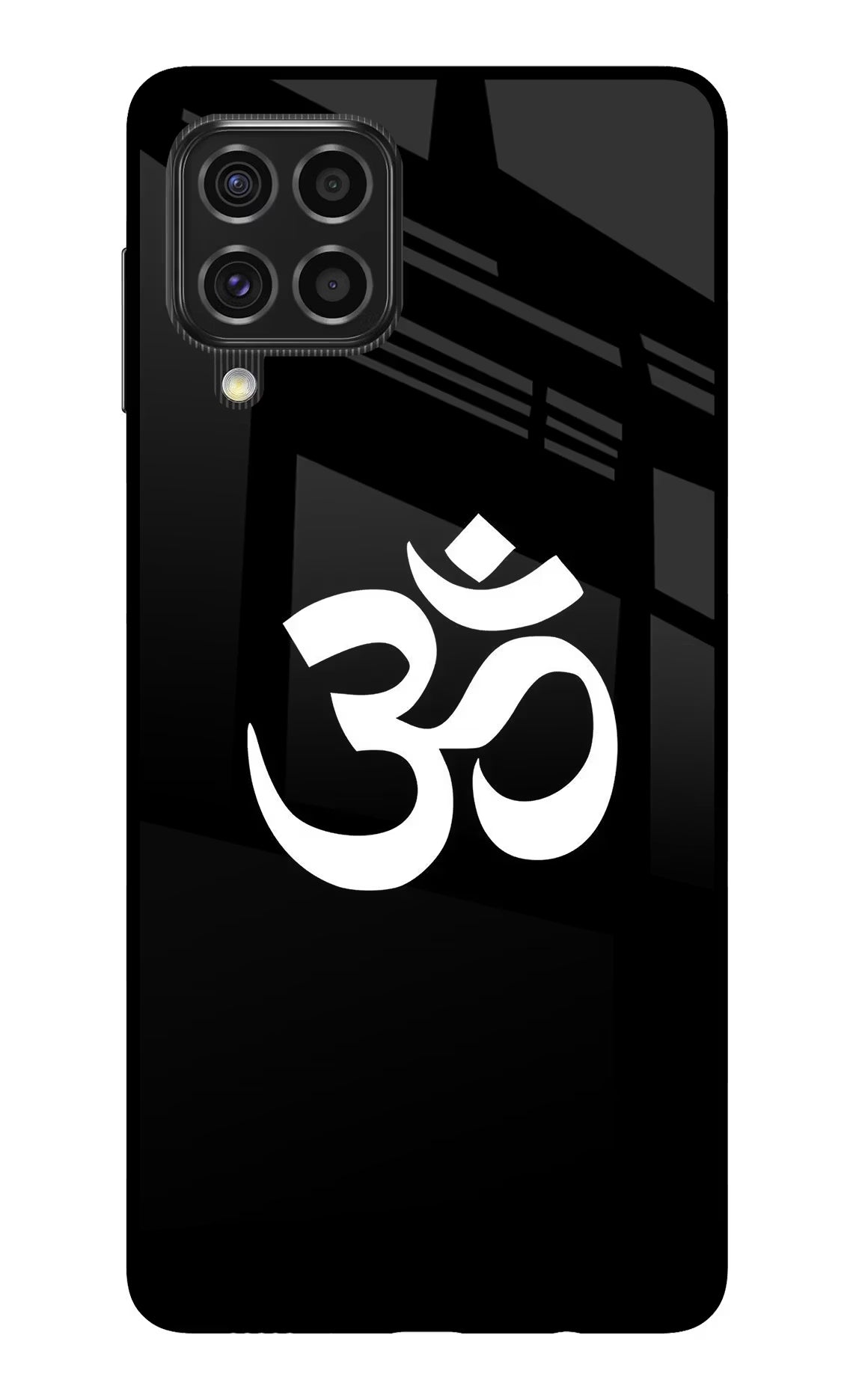 Om Samsung F62 Glass Case Back Cover by Casekaro