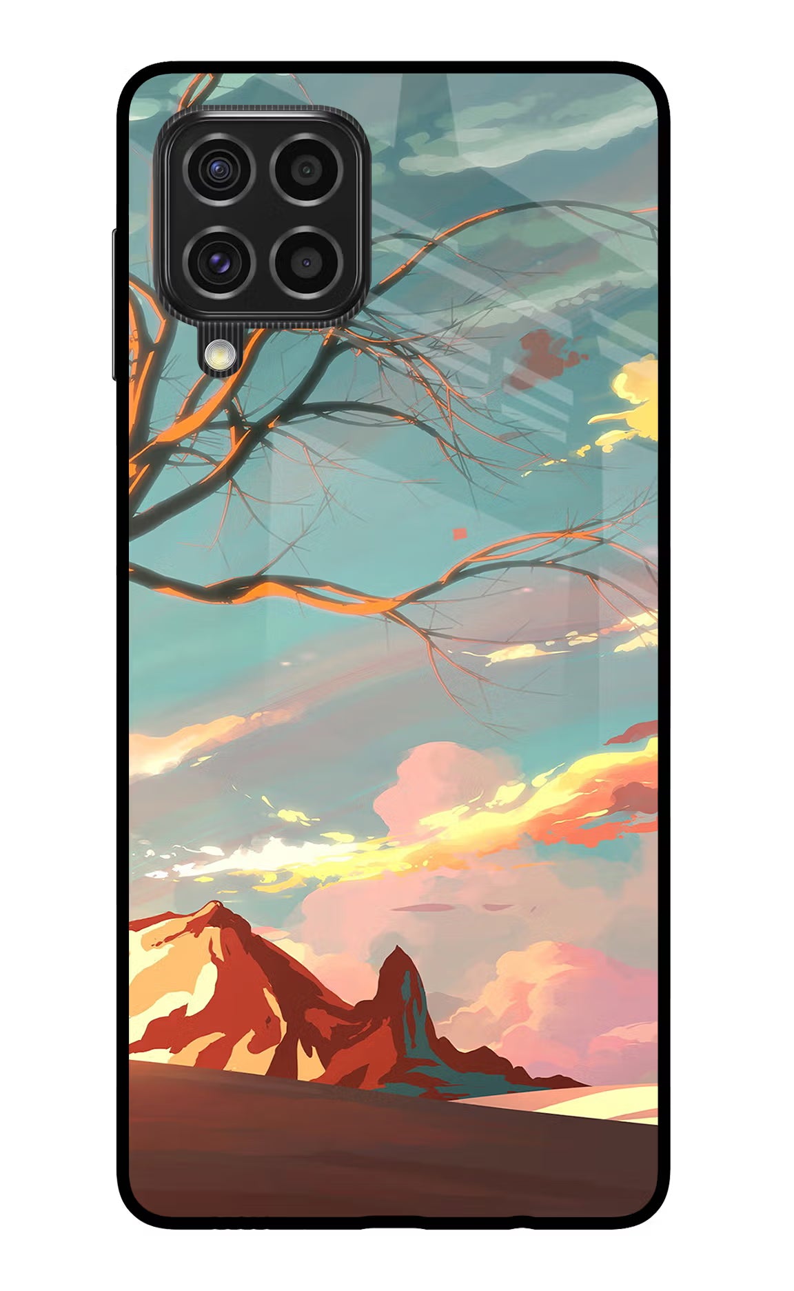 Scenery Samsung F62 Glass Case Back Cover by Casekaro