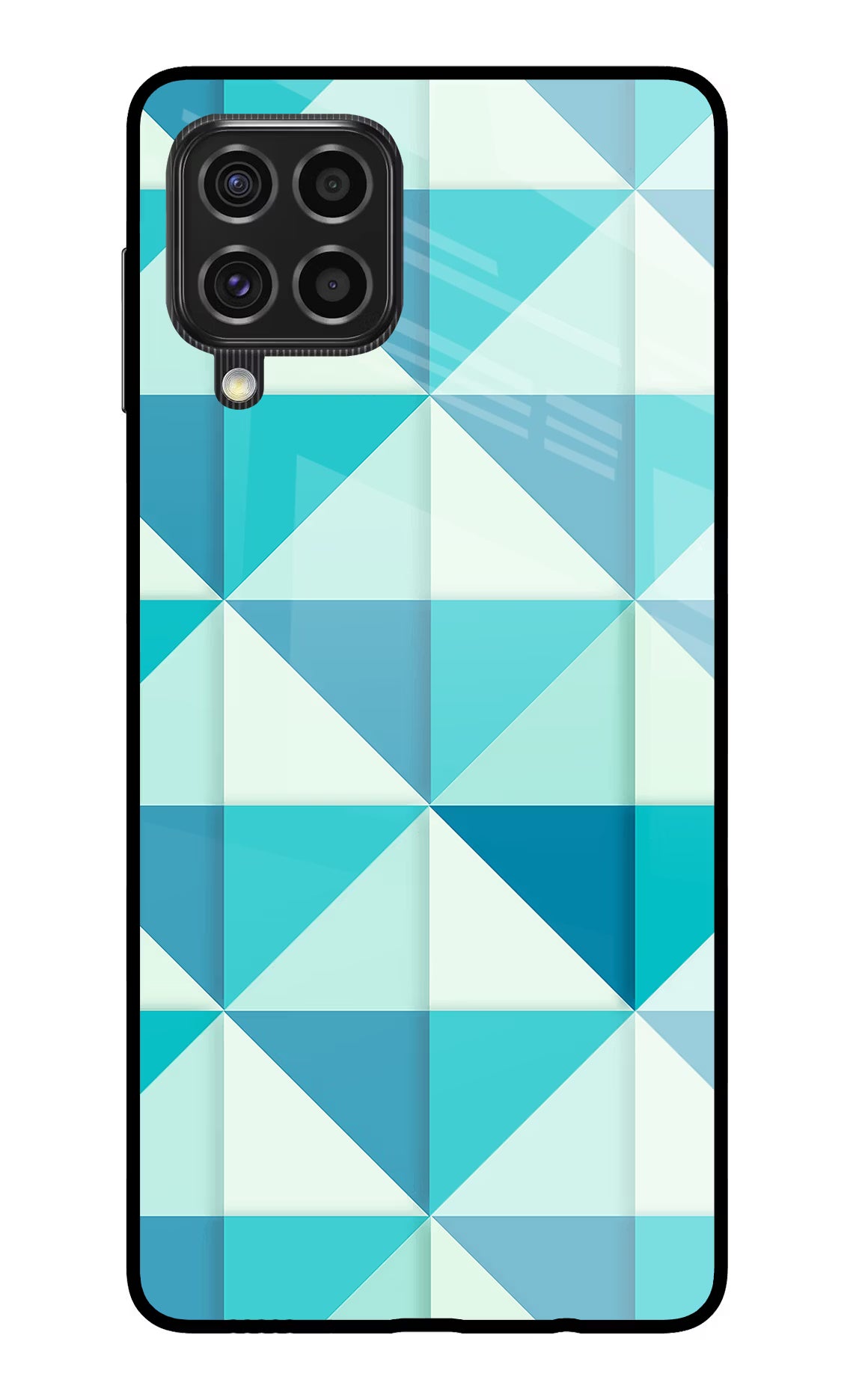 Abstract Samsung F62 Glass Case Back Cover by Casekaro