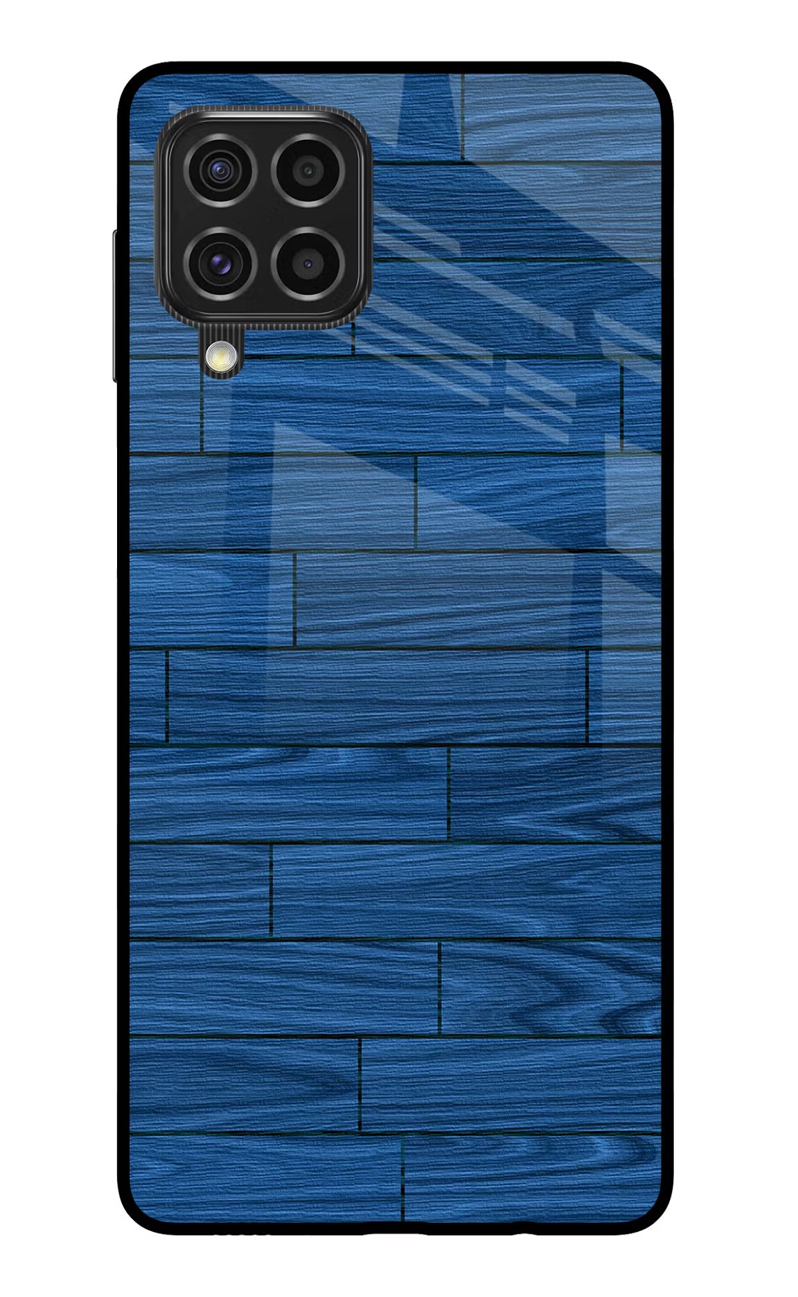 Wooden Texture Samsung F62 Glass Case Back Cover by Casekaro