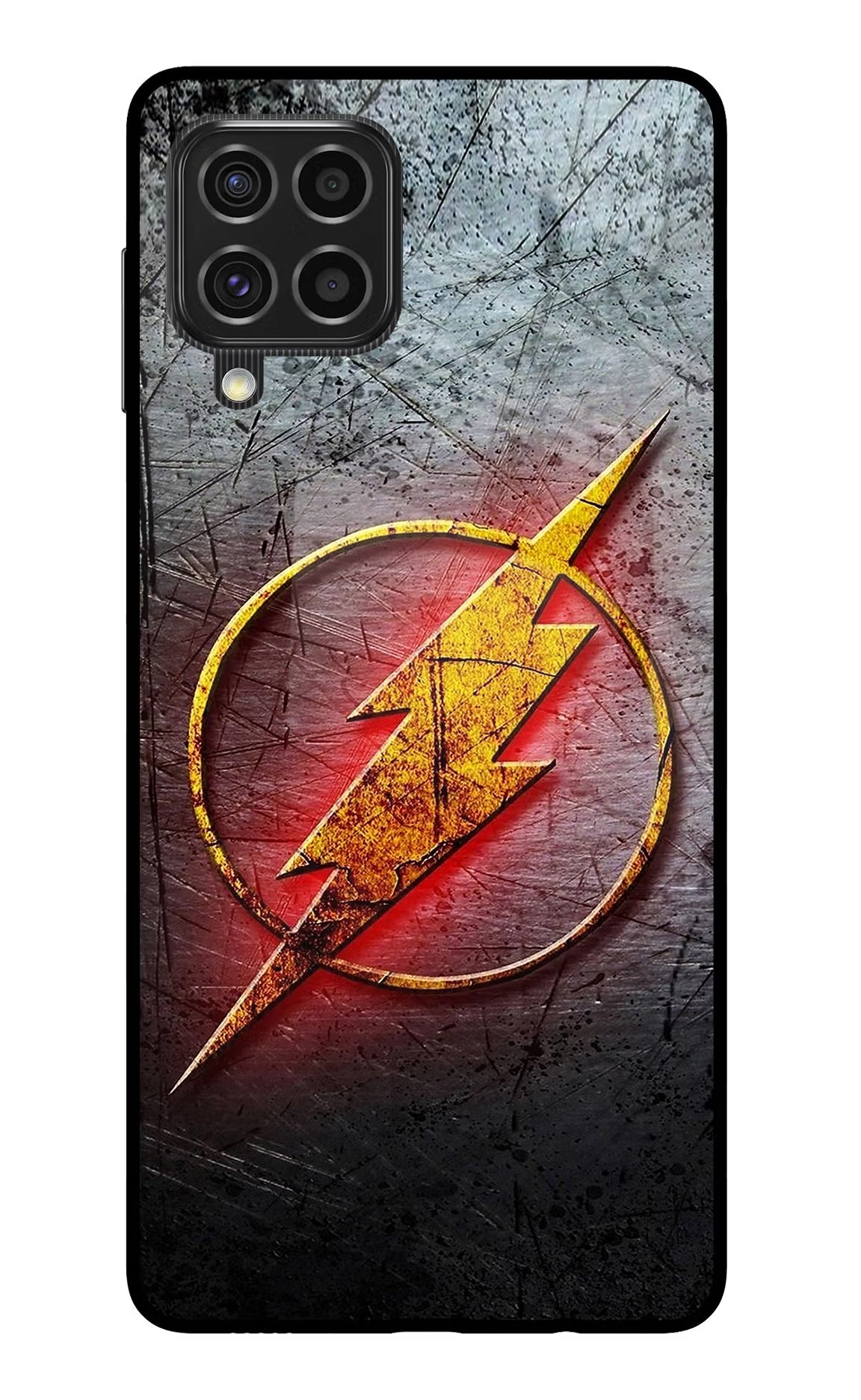 Flash Samsung F62 Glass Case Back Cover by Casekaro