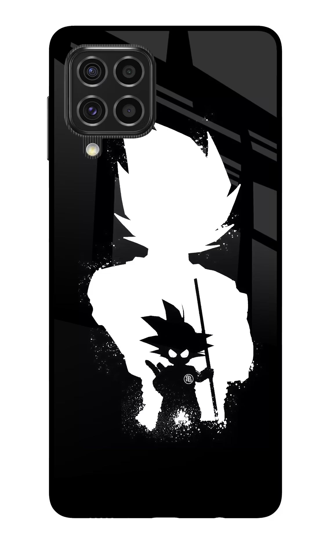 Goku Shadow Samsung F62 Glass Case Back Cover by Casekaro