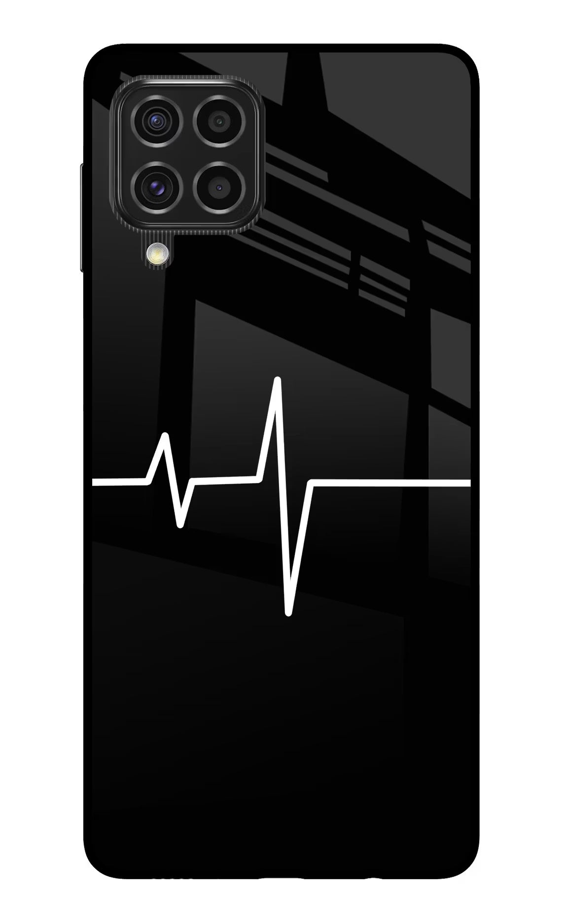 Heart Beats Samsung F62 Glass Case Back Cover by Casekaro