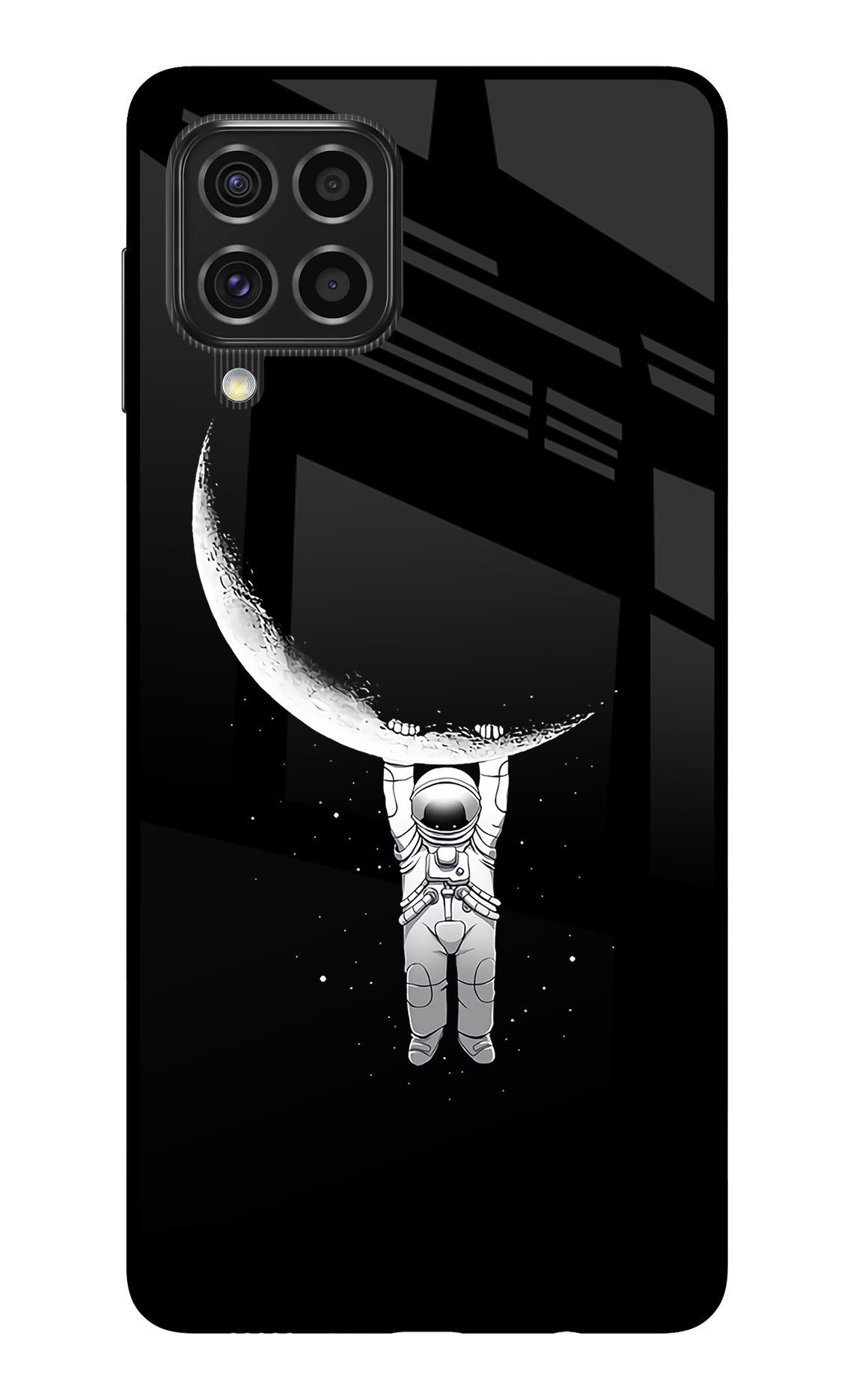 Moon Space Samsung F62 Glass Case