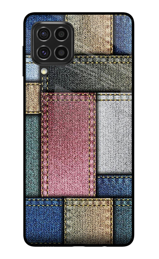 Multicolor Jeans Samsung F62 Glass Case