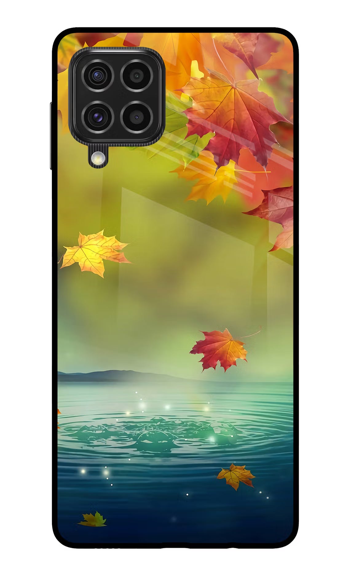 Flowers Samsung F62 Glass Case Back Cover by Casekaro