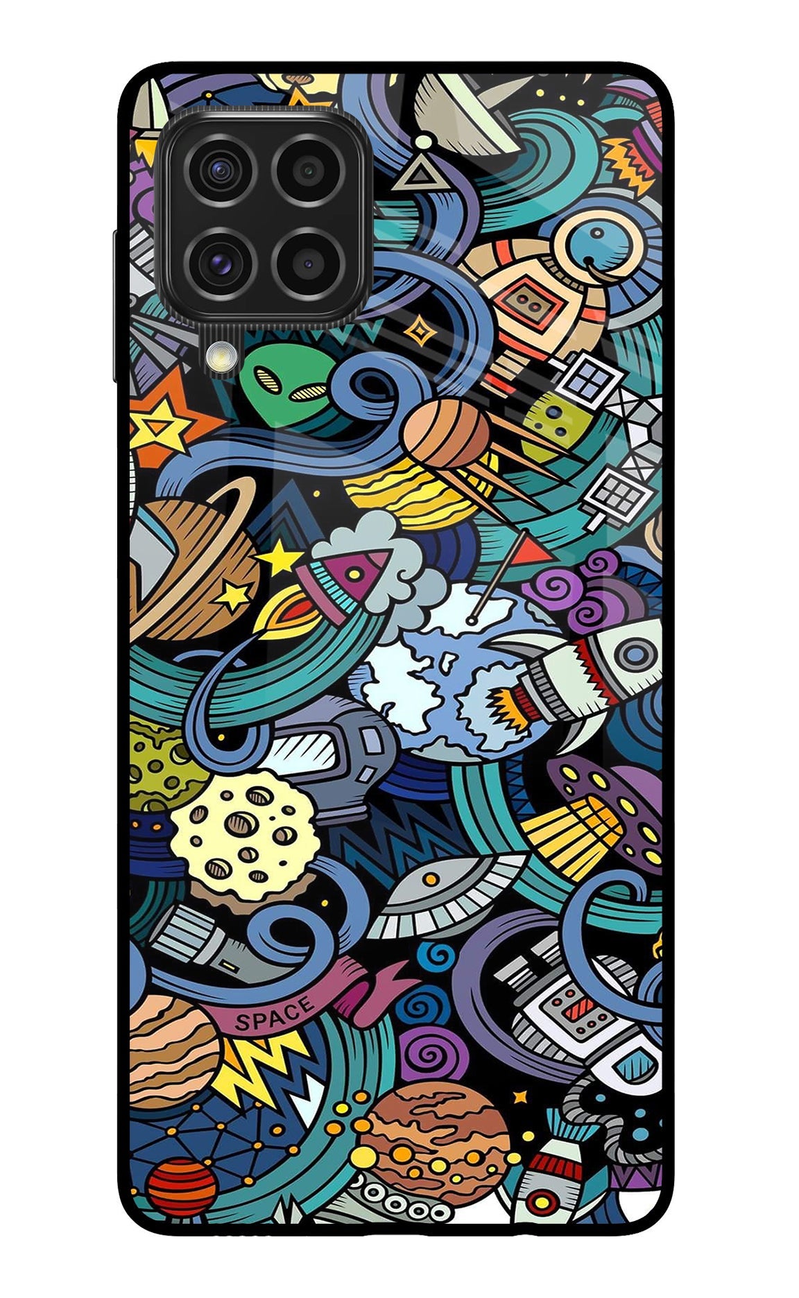 Space Abstract Samsung F62 Back Cover