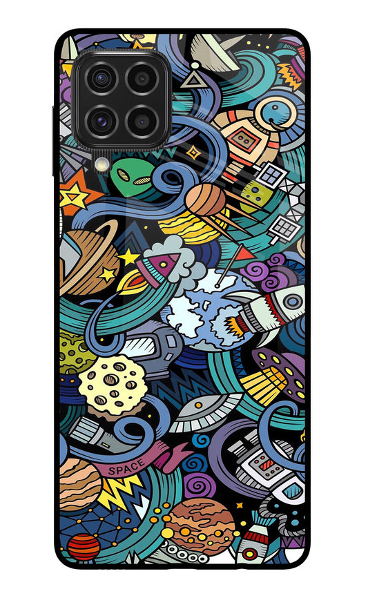 Space Abstract Samsung F62 Glass Case